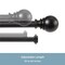 Kenney Mfg Kenney Layla 1" Value Decorative Window Double Curtain Rod, 30-84", Black KN87008V1NP - alternate 4